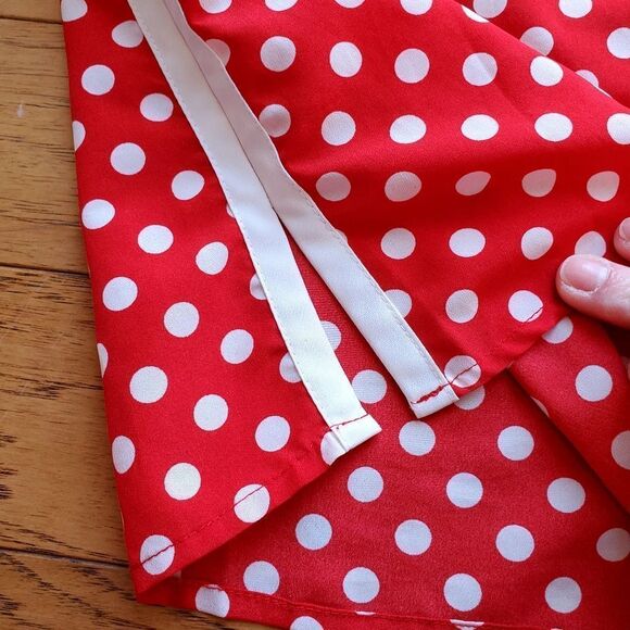 🔺️Charming Charlie Red Polka Dot Print Sleeveless Top Large - Picture 8 of 12